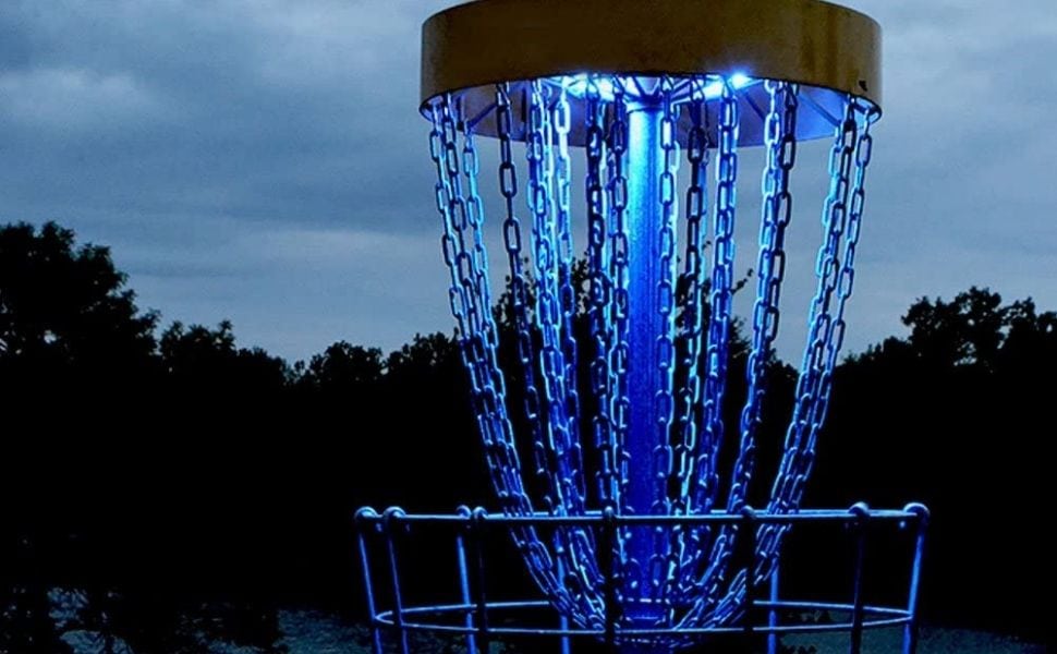 Play Disc Golf Into the Night with These Basket Lights